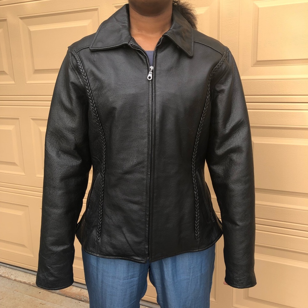 Biker’s Club Women’s Black Leather Jacket